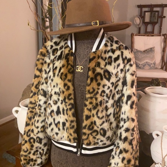 Jack by BB Dakota Jackets & Blazers - Leopard Bomber Jacket